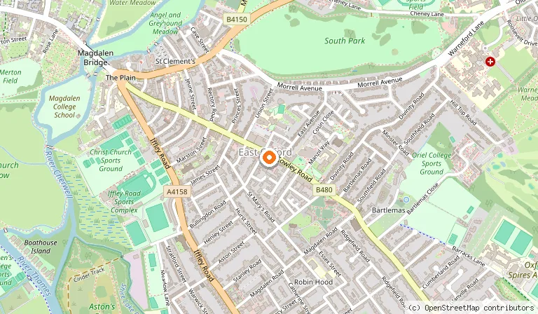 Map showing the location of Le Kesh in Oxford