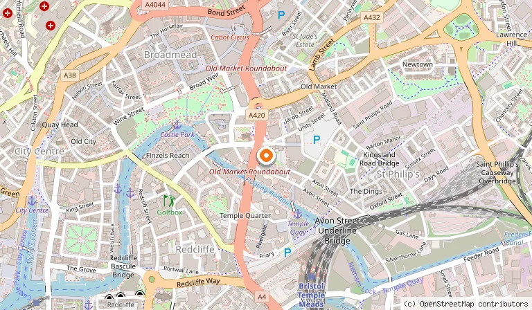 Map showing the location of Leonardo Hotel Bristol City in Bristol