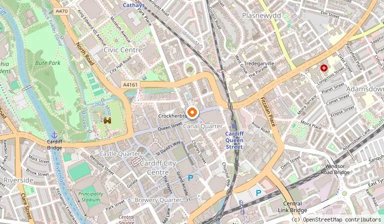 Map showing the location of Leonardo Hotel Cardiff in Cardiff