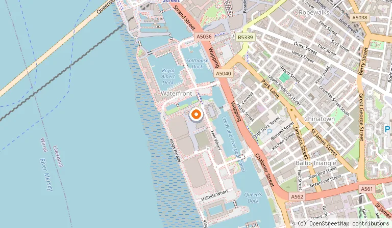 Map showing the location of Leonardo Hotel Liverpool in Liverpool