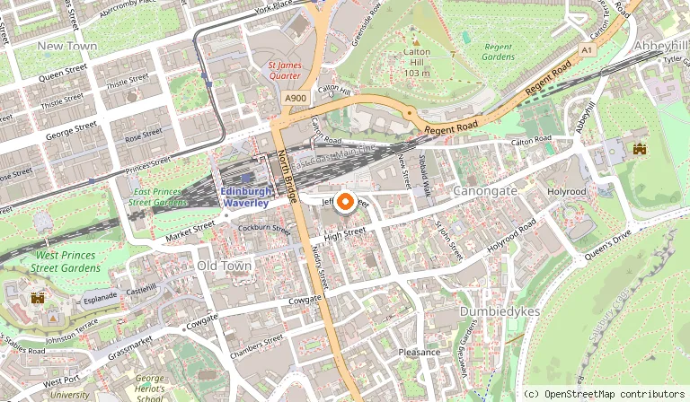 Map showing the location of Leonardo Royal Hotel Edinburgh in Edinburgh