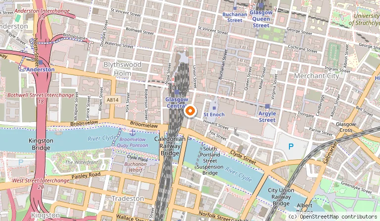 Map showing the location of Leonardo Royal Hotel Glasgow in Glasgow