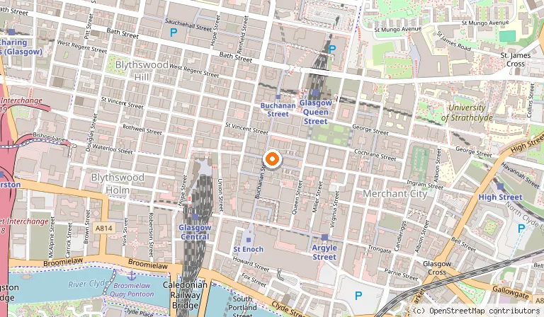 Map showing the location of Lush Spa Glasgow City in Glasgow