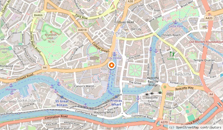 Map showing the location of Mackenzies Bar & Kitchen in Bristol