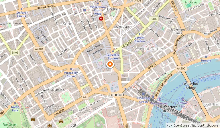 Map showing the location of Maharaja of India in London