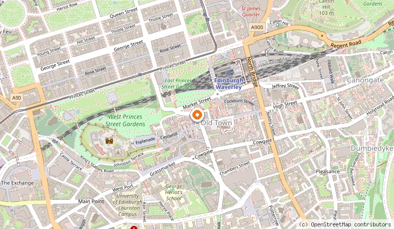 Map showing the location of Makars Mash Bar in Edinburgh