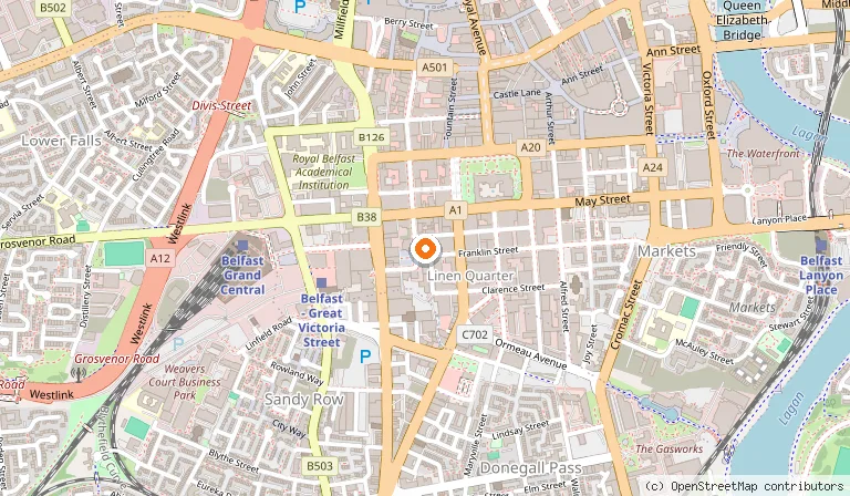 Map showing the location of Maldron Hotel Belfast City in Belfast
