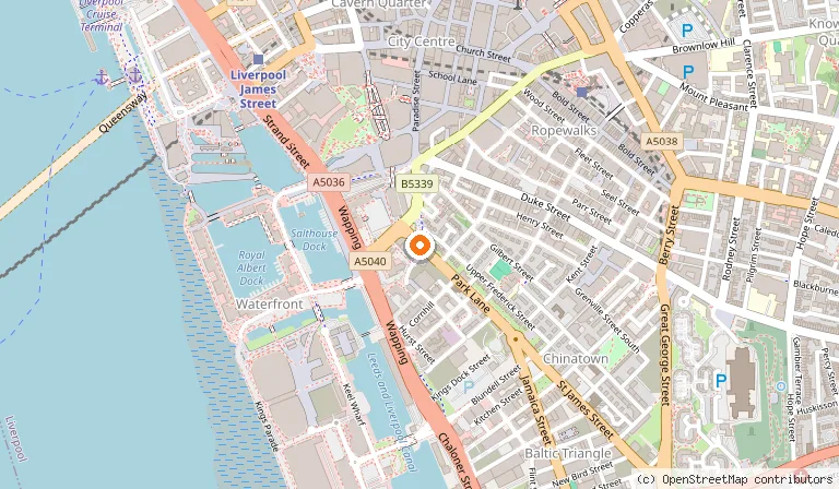 Map showing the location of Maldron Hotel Liverpool City in Liverpool