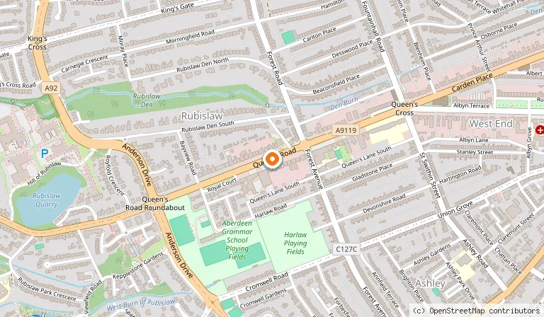 Map showing the location of Malmaison Aberdeen in Aberdeen