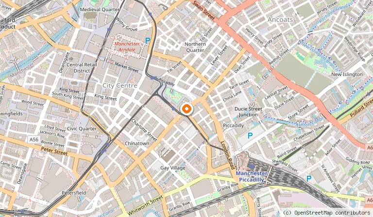 Map showing the location of Manchester Portland By Sunday in Manchester
