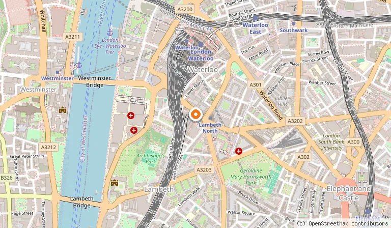 Map showing the location of Marlin Waterloo in London