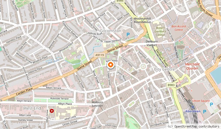 Map showing the location of Mi Amore in Aberdeen