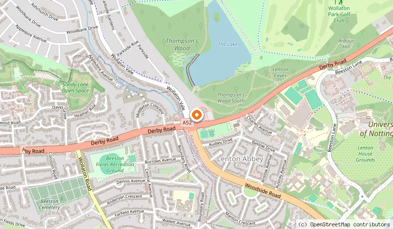 Map showing the location of Miller & Carter in Nottingham