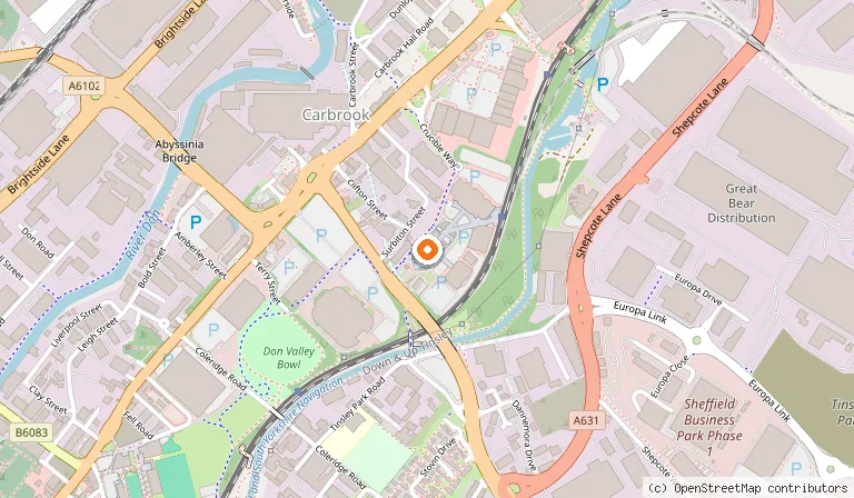 Map showing the location of Miller & Carter Sheffield Centertainment in Sheffield
