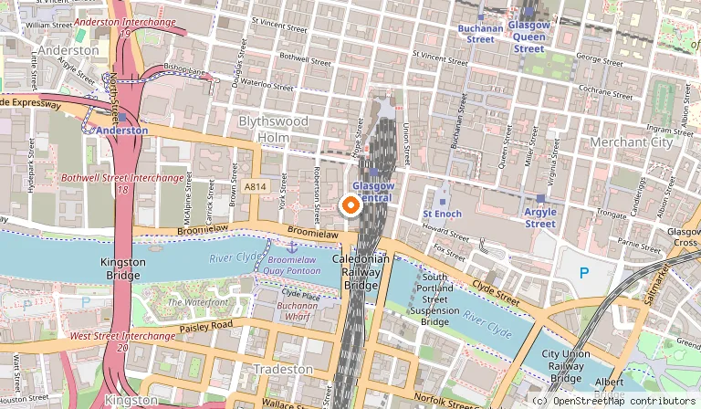 Map showing the location of Motel One Glasgow in Glasgow
