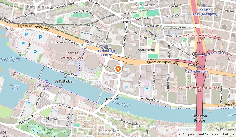 Map showing the location of Moxy Glasgow SEC in Glasgow