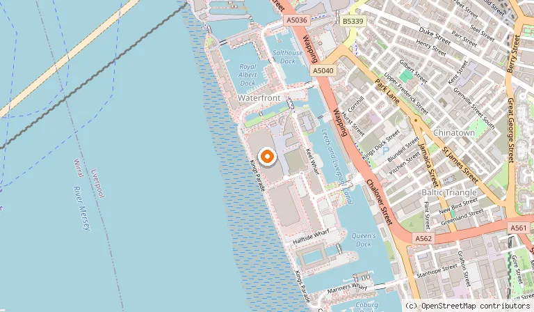 Map showing the location of M&S Bank Arena in Liverpool