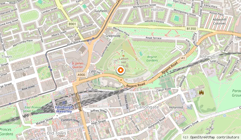 Map showing the location of Nelson Monument in Edinburgh