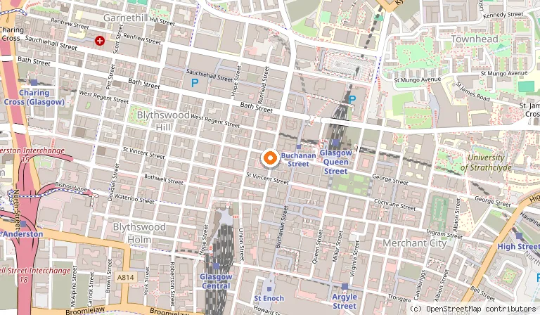 Map showing the location of Nippon Kitchen in Glasgow