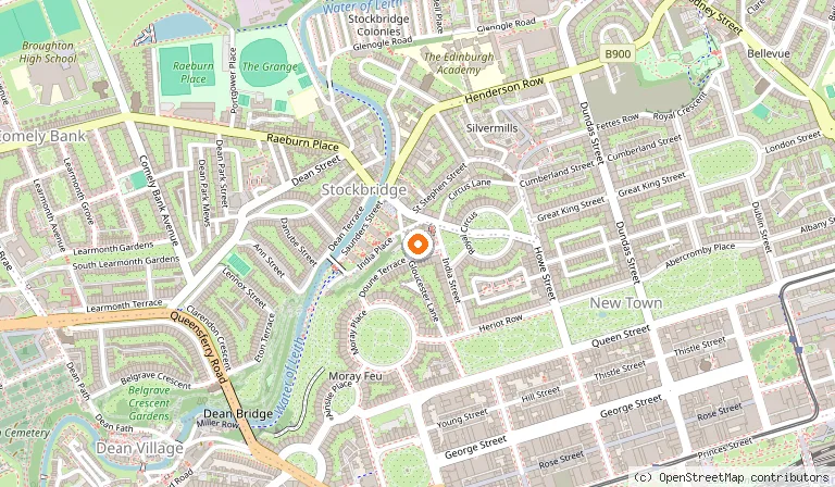 Map showing the location of Nira Caledonia in Edinburgh