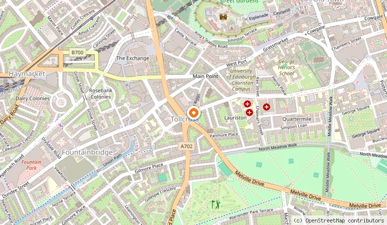 Map showing the location of Novotel Edinburgh Centre in Edinburgh