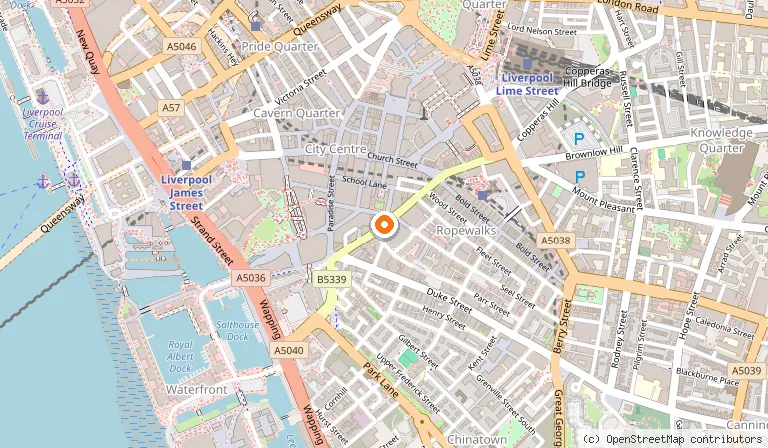 Map showing the location of Novotel Liverpool Centre in Liverpool