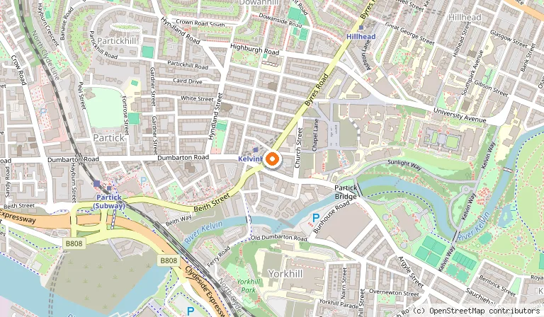 Map showing the location of Number 16 in Glasgow