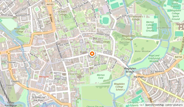 Map showing the location of Old Bank Hotel in Oxford