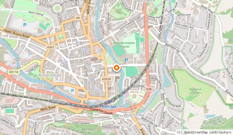 Map showing the location of OPA Bath in Bath