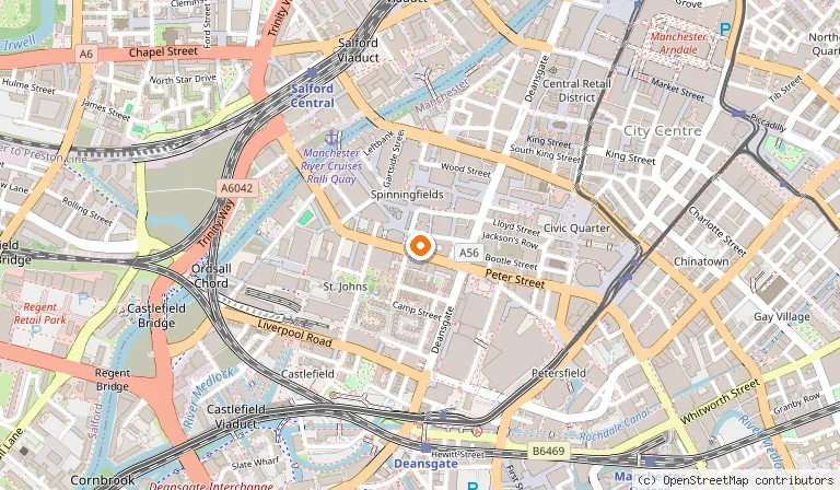 Map showing the location of Opera House Manchester in Manchester