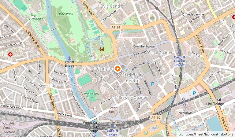 Map showing the location of Pho Cardiff in Cardiff