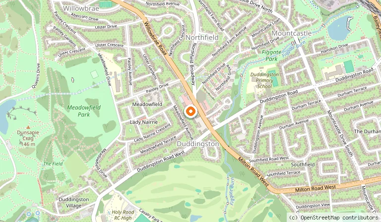 Map showing the location of Premier Inn Edinburgh East in Edinburgh