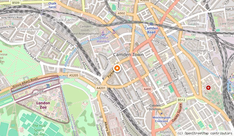 Map showing the location of Purezza Camden in London