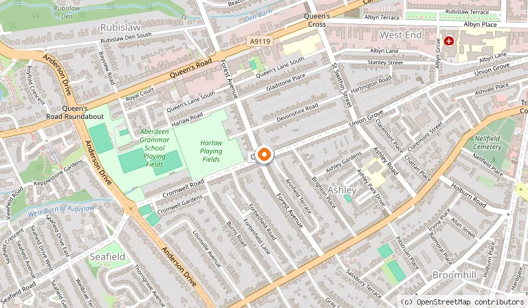 Map showing the location of Rendezvous | Nargile in Aberdeen
