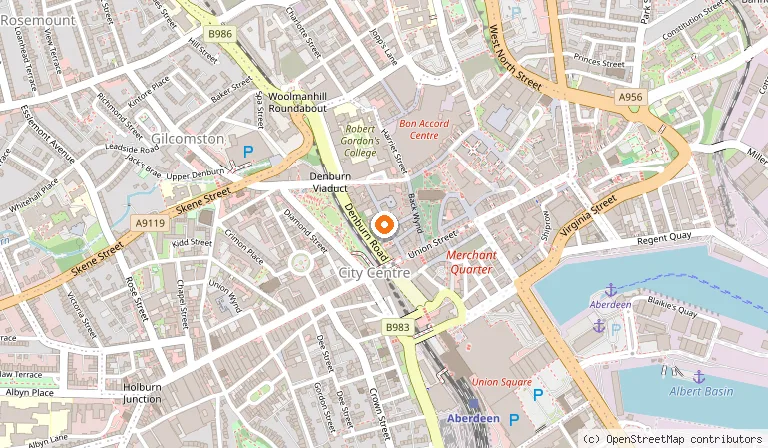 Map showing the location of Revolution Revolution Aberdeen in Aberdeen