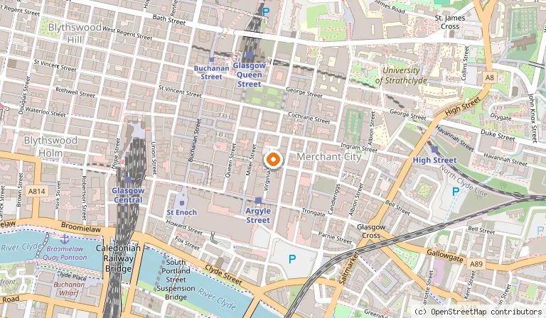 Map showing the location of Revolver Glasgow in Glasgow