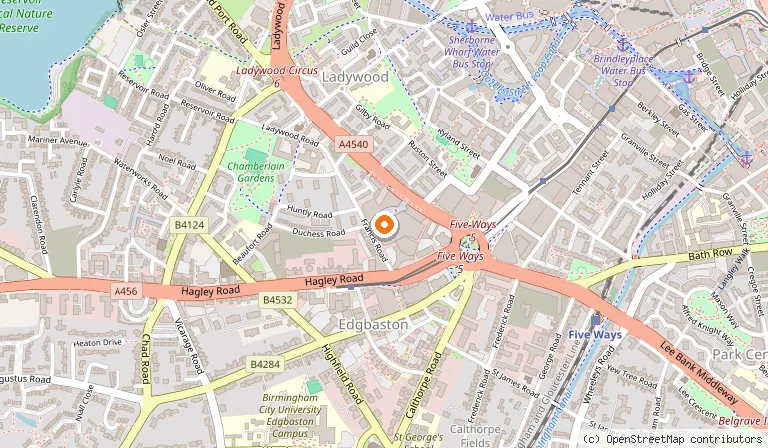 Map showing the location of Rock Up Climbing Centre - Birmingham in Birmingham