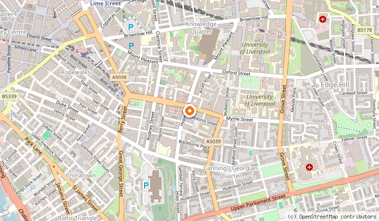 Map showing the location of Royal Liverpool Philharmonic in Liverpool