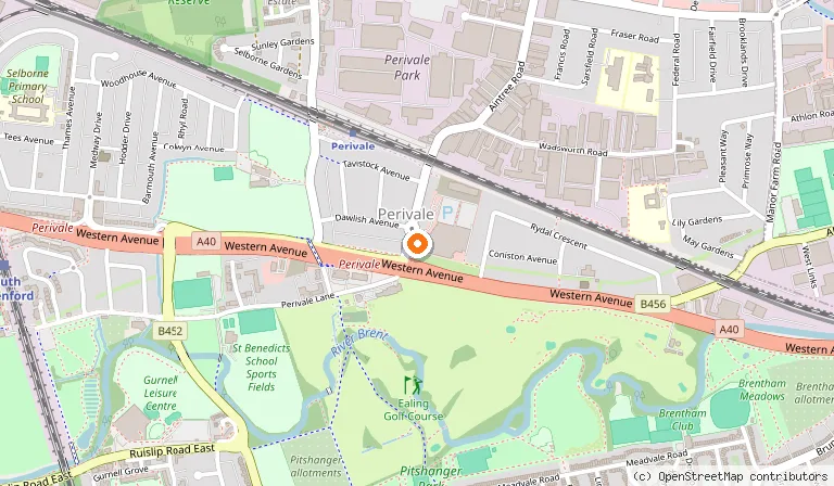 Map showing the location of Royal Nawaab Perivale in London
