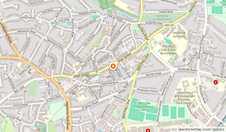 Map showing the location of Rustic Table in Birmingham