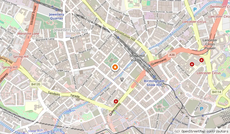 Map showing the location of Saint Kitchen - JQ in Birmingham
