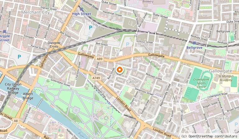 Map showing the location of Saint Luke's & The Winged Ox in Glasgow