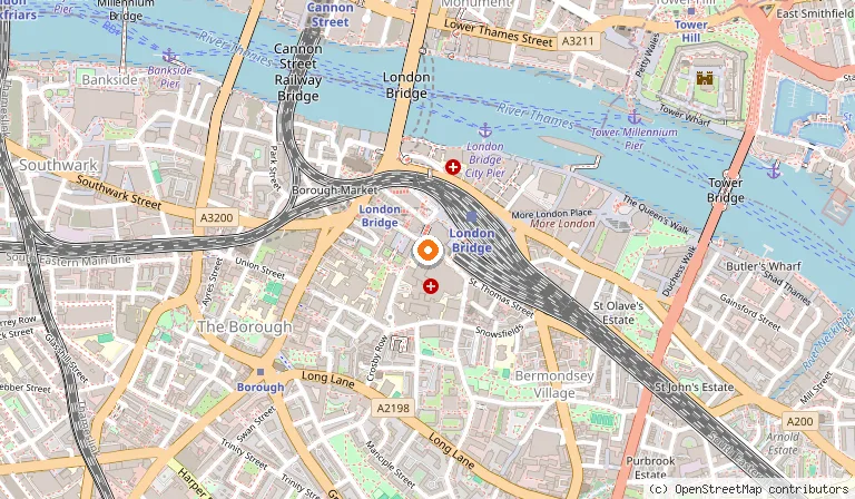 Map showing the location of Shangri-La The Shard, London in London
