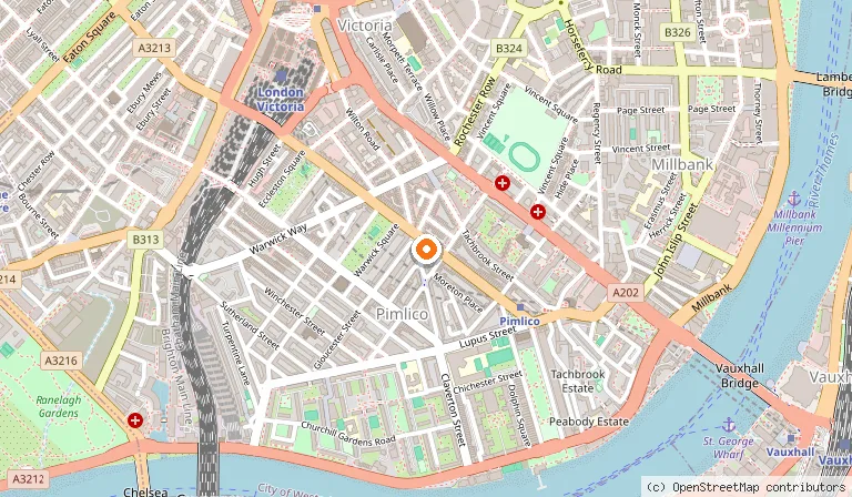Map showing the location of Sidney Hotel London Victoria in London