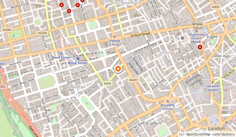 Map showing the location of sketch in London
