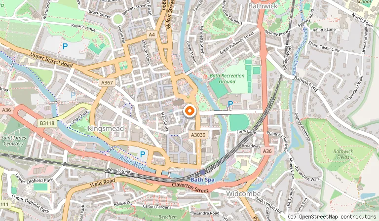 Map showing the location of Sleight Magic Bar in Bath