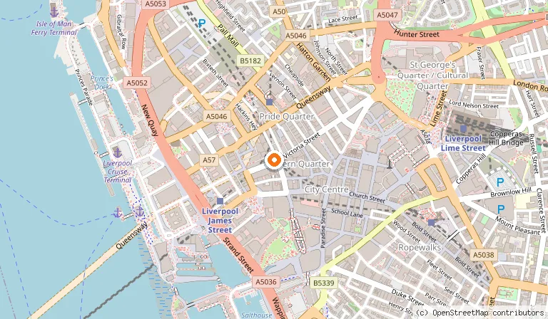 Map showing the location of Slug & Lettuce - Liverpool in Liverpool