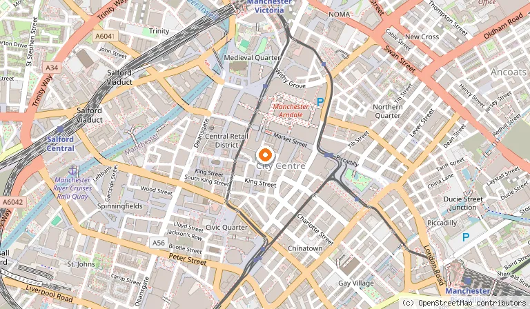 Map showing the location of Stock Exchange Hotel, Manchester, Autograph Collection in Manchester
