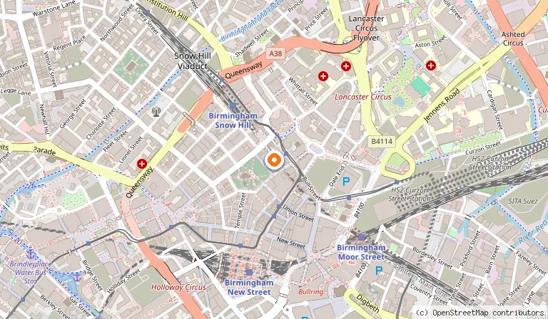 Map showing the location of Sushi Passion in Birmingham
