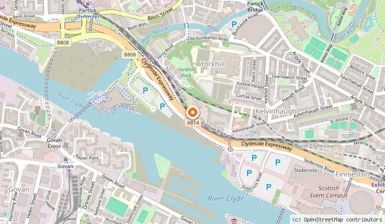 Map showing the location of SWG3 Glasgow in Glasgow